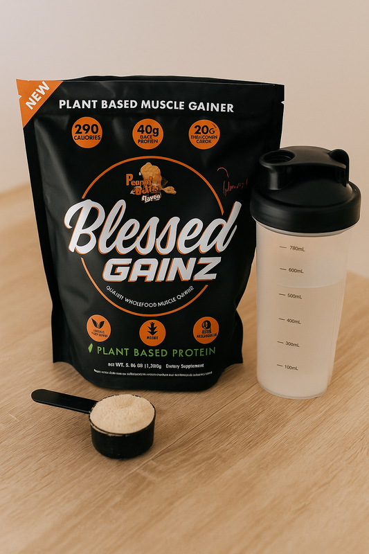 BLESSED Gainz Vegan Protein Powder Mass Gainer - 40g Plant Based Protein Powder
